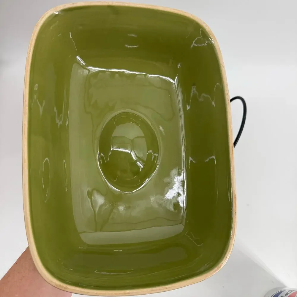 Temp-tations Orchard Vine Green 4Qt Covered Baker Dish with Lid & Wire Rack
